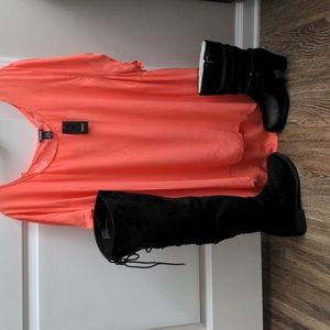NWT Coral Torrid Brand Blouse Keyhole Cutout in Back Sz 6 or 30. Shirt Only!!!!!